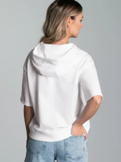 Kurzarm Hoodie Weiss