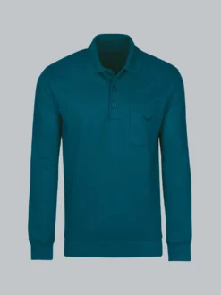 Langarm Polo aus Sweat-Qualität