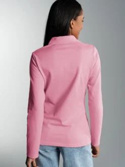 Langarm Poloshirt Lilie