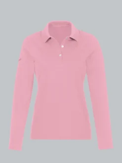 Langarm Poloshirt Lilie