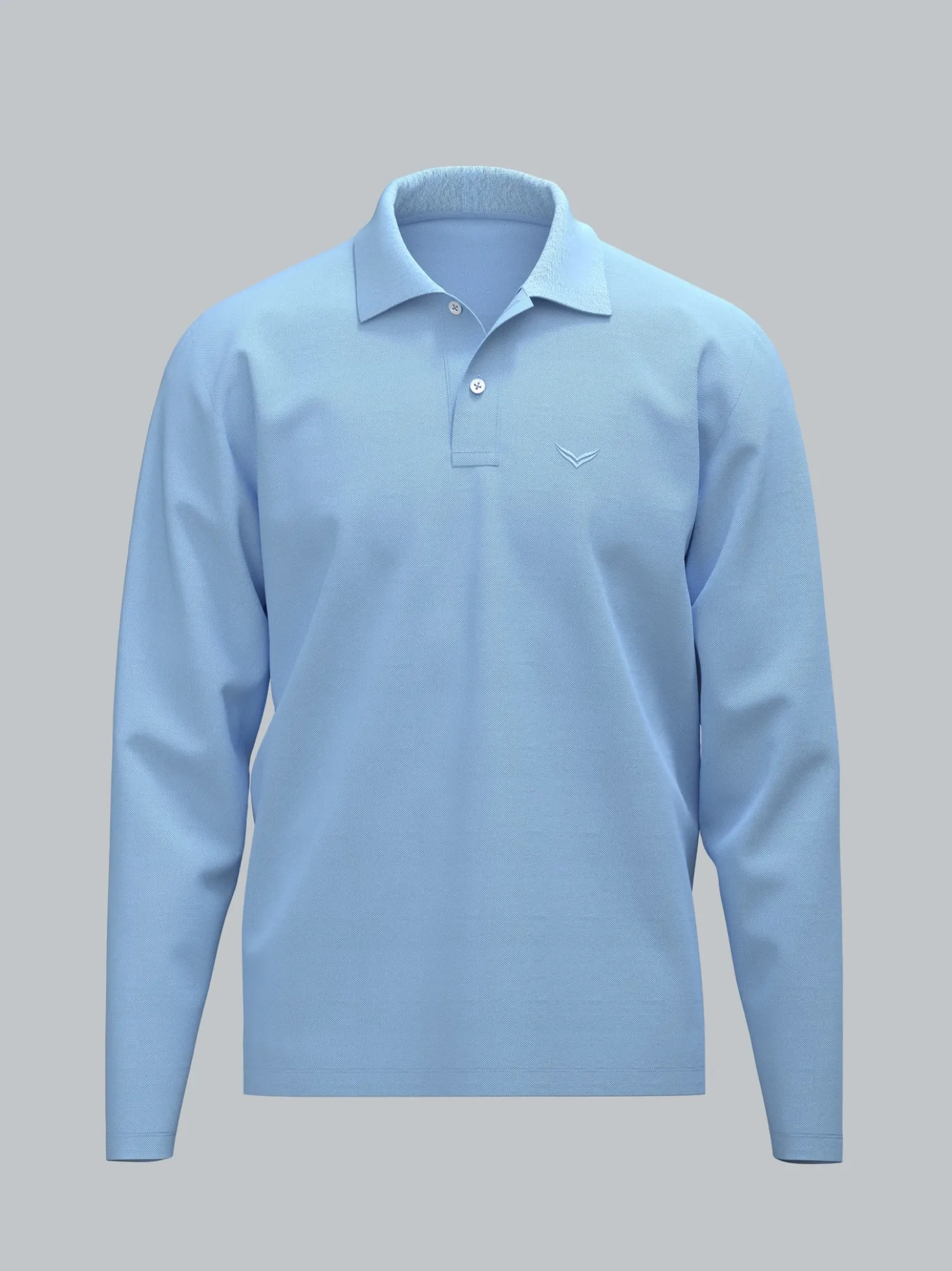 Langarm Poloshirt mit Armbündchen Horizont