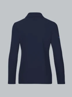 Langarm Poloshirt Navy