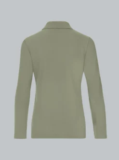 Langarm Poloshirt Salbei