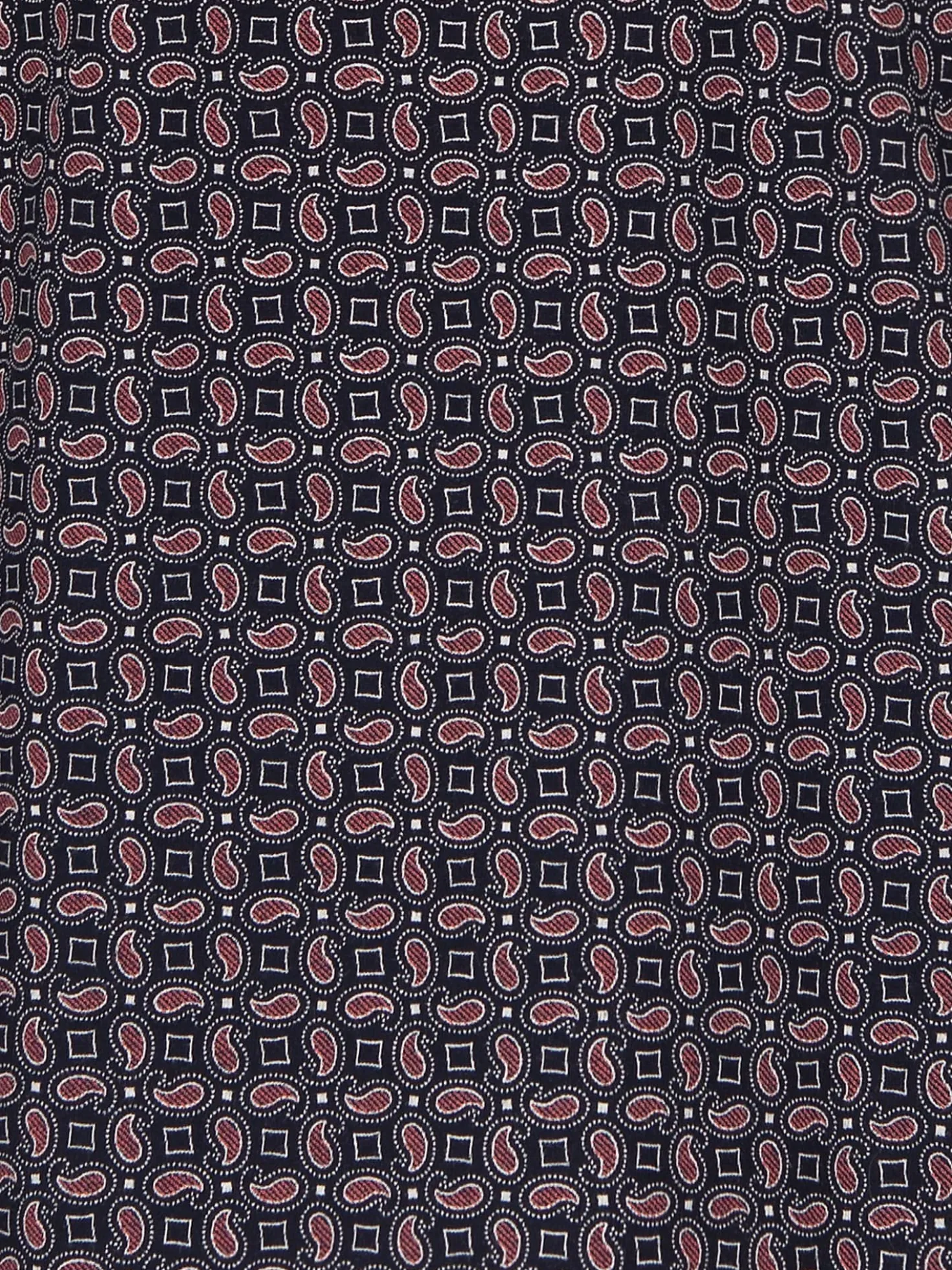 Langarm Schlafshirt mit Paisley-Muster Navy