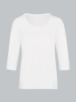 Langarmshirs aus Biobaumwolle Weiss