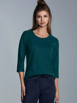 Langarmshirs aus Biobaumwolle Saphir