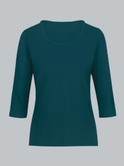 Langarmshirs aus Biobaumwolle Saphir