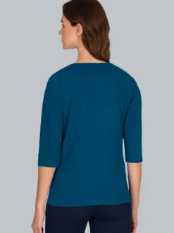 Langarmshirs aus Biobaumwolle Saphir-C2C