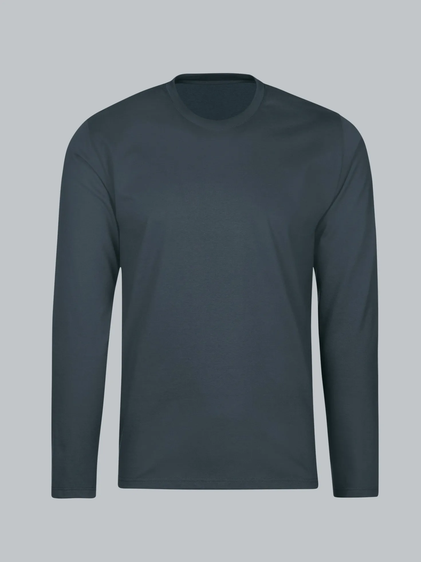 Langarmshirt aus 100% Baumwolle Anthrazit
