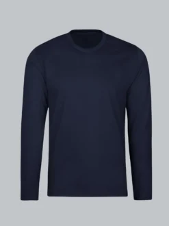 Langarmshirt aus 100% Baumwolle Navy