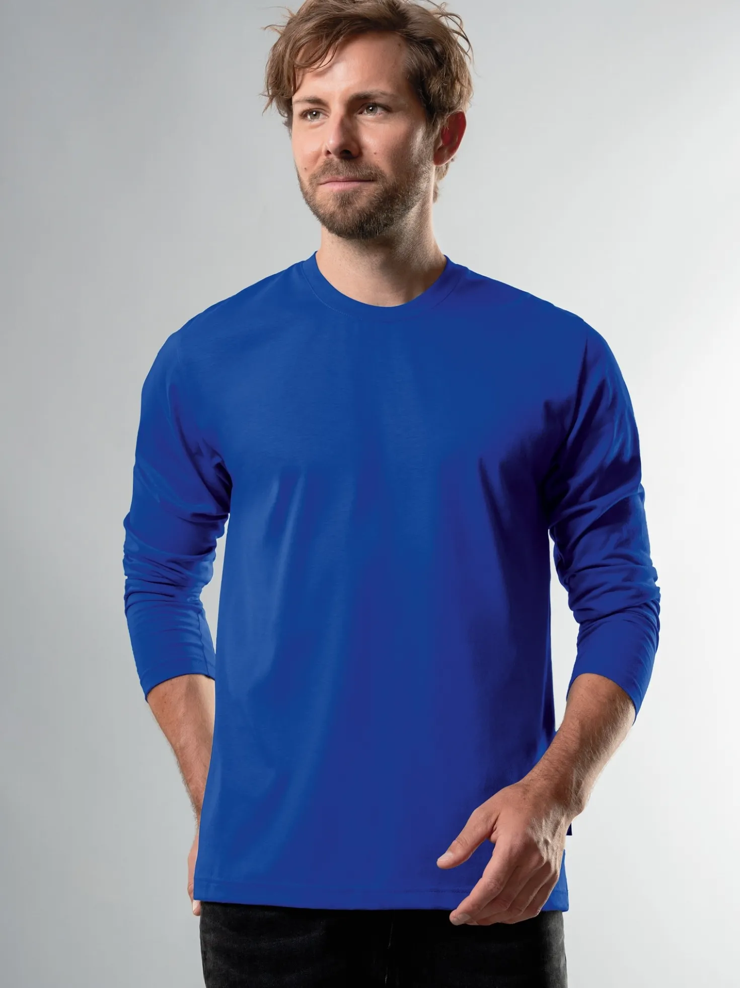 Langarmshirt aus 100% Baumwolle Royal