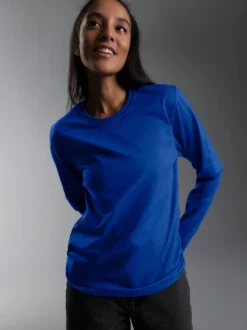 Langarmshirt aus 100% Baumwolle Royal