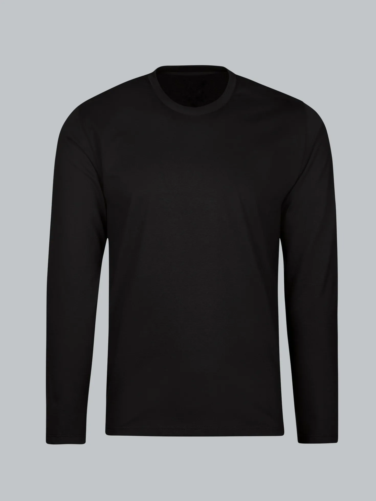 Langarmshirt aus 100% Baumwolle Schwarz