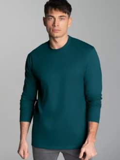 Langarmshirt aus 100% Baumwolle Saphir