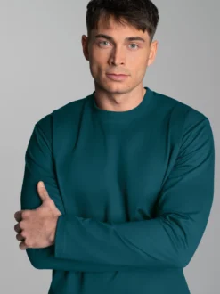 Langarmshirt aus 100% Baumwolle Saphir