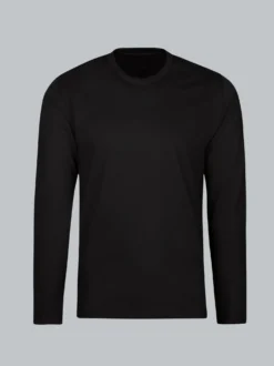 Langarmshirt aus 100% Baumwolle Schwarz