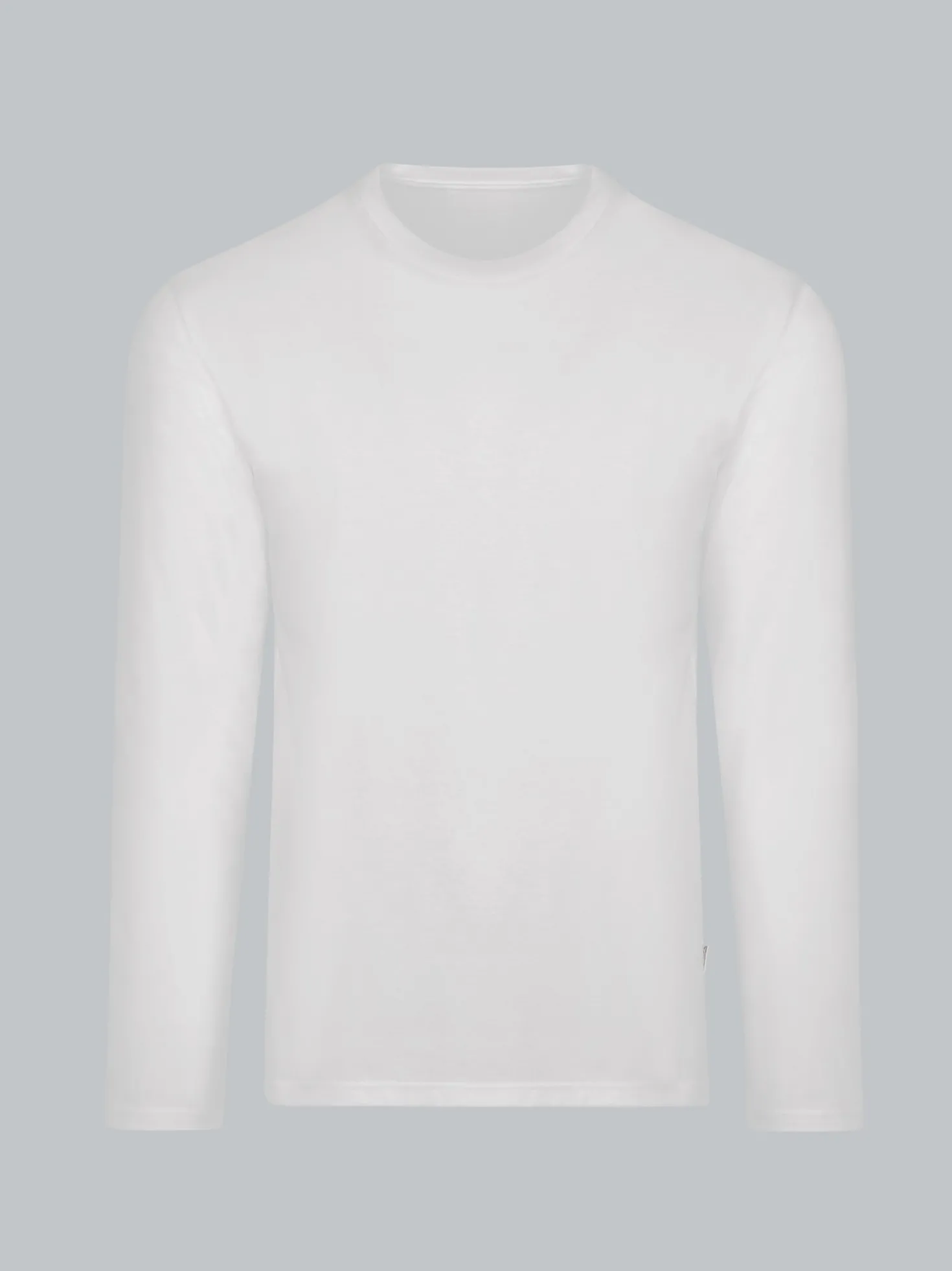Langarmshirt aus 100% Baumwolle Weiss