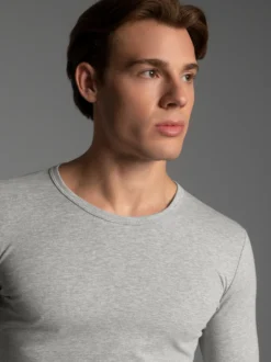 Langarmshirt Grau-melange