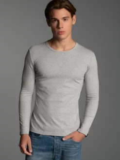 Langarmshirt Grau-melange