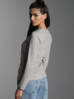 Langarmshirt Grau-melange
