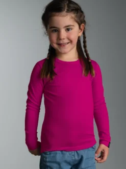 Langarmshirt Magenta
