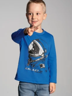 Langarmshirt mit großem Astronauten-Print Electric-blue