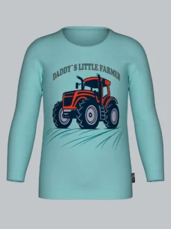 Langarmshirt mit großem Traktor-Printmotiv Gletscher