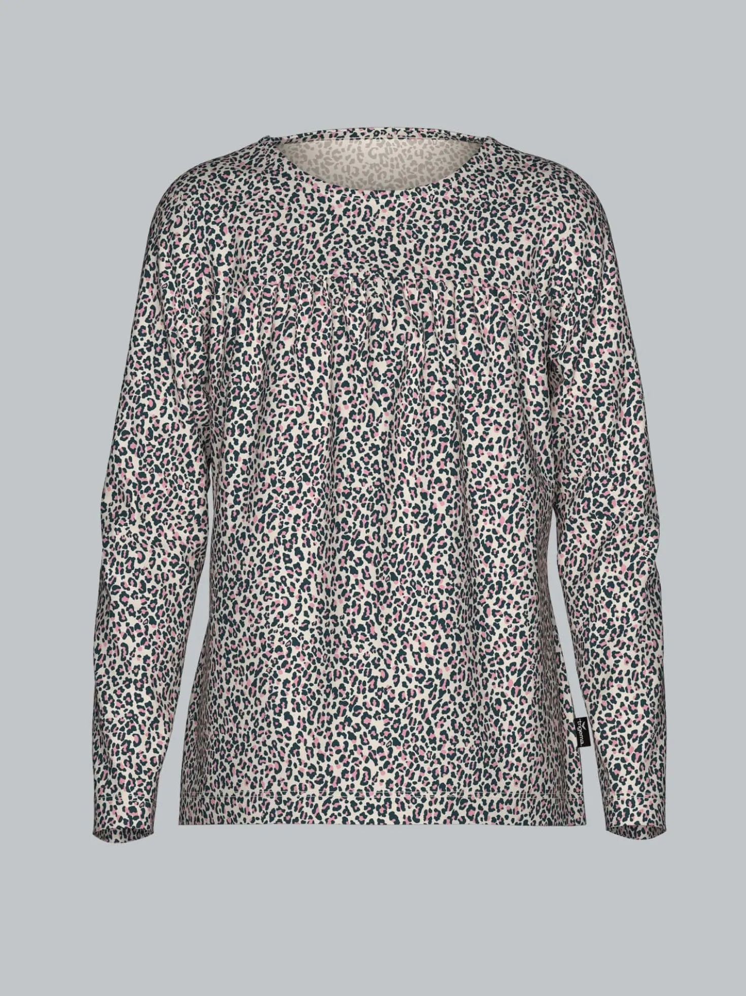 Langarmshirt mit Leo-Muster Natur