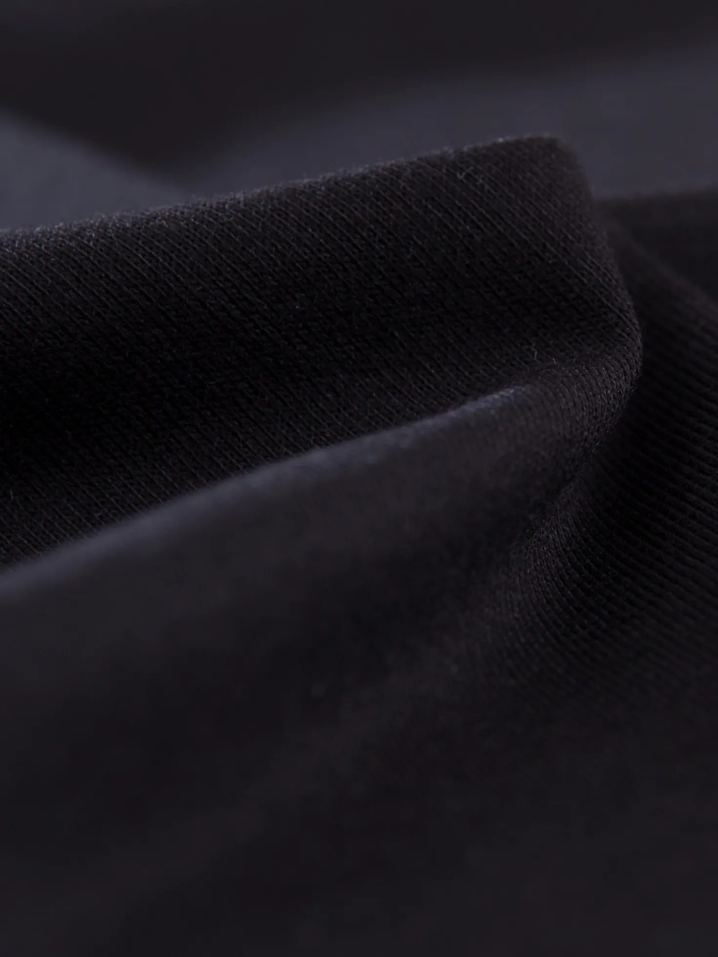 Langarm Shirt mit Stehkragen Schwarz
