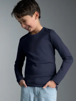 Langarmshirt Navy