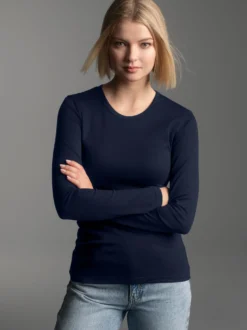 Langarmshirt Navy