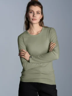 Langarmshirt Salbei