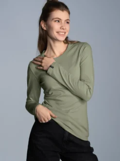 Langarmshirt Salbei