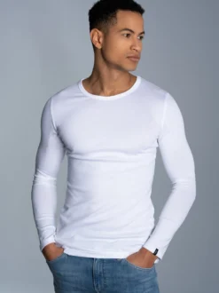 Langarmshirt Weiss