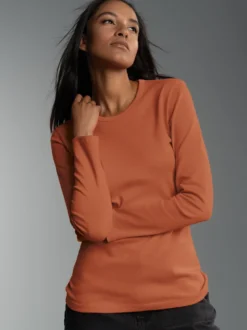 Langarmshirt Zimt