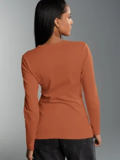 Langarmshirt Zimt
