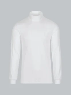 Langarm Ski/Sportrollkragenpullover Weiss