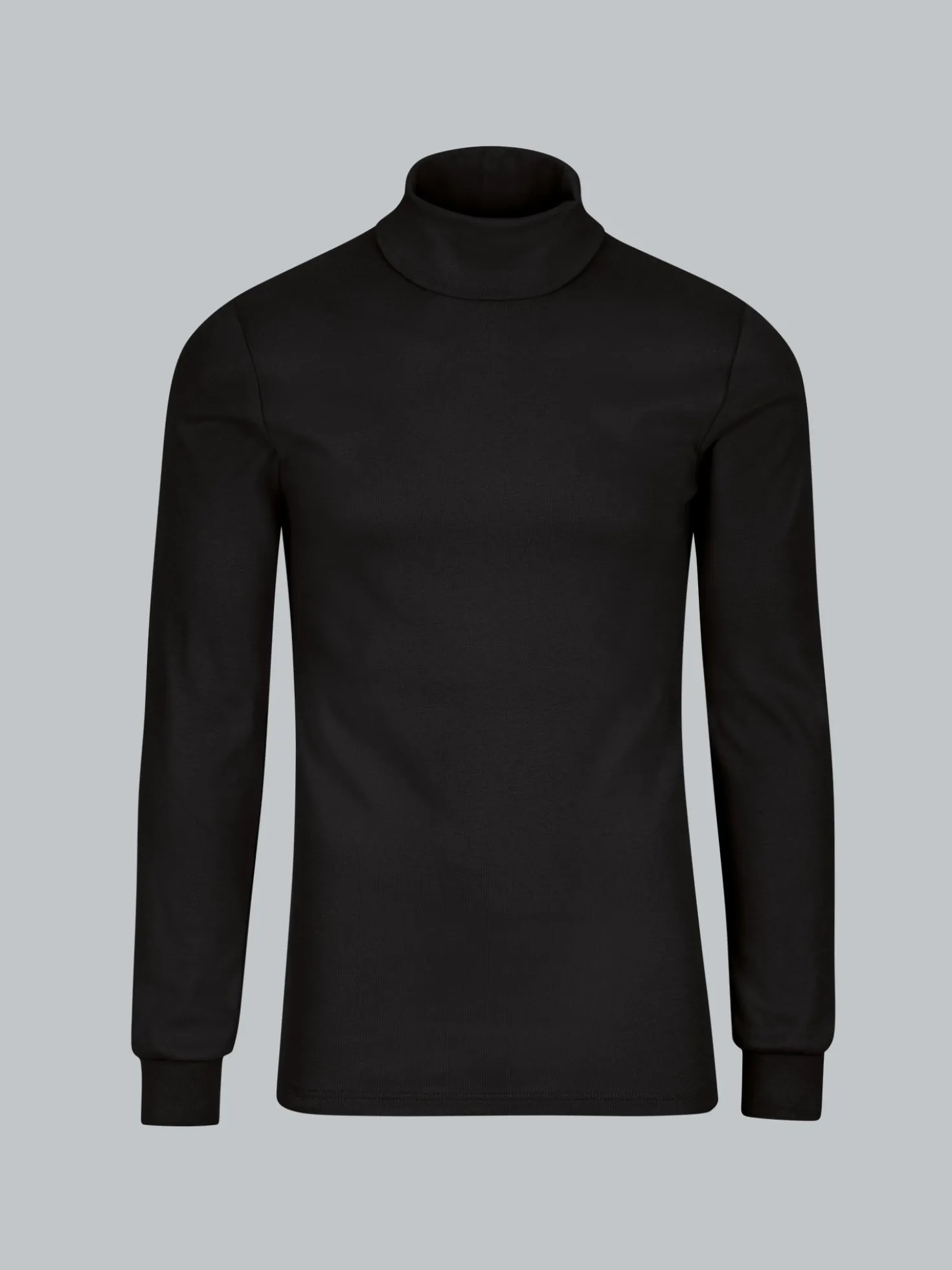 Langarm Ski/Sportrollkragenpullover Schwarz