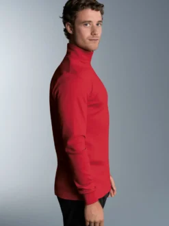 Langarm Ski/Sportrollkragenpullover Kirsch