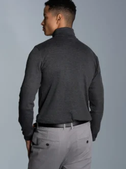 Langarm Ski/Sportrollkragenpullover Anthrazit-melange