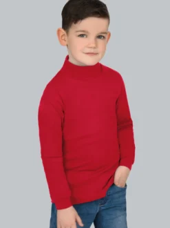 Langarm Ski/Sportrollkragenpullover Kirsch