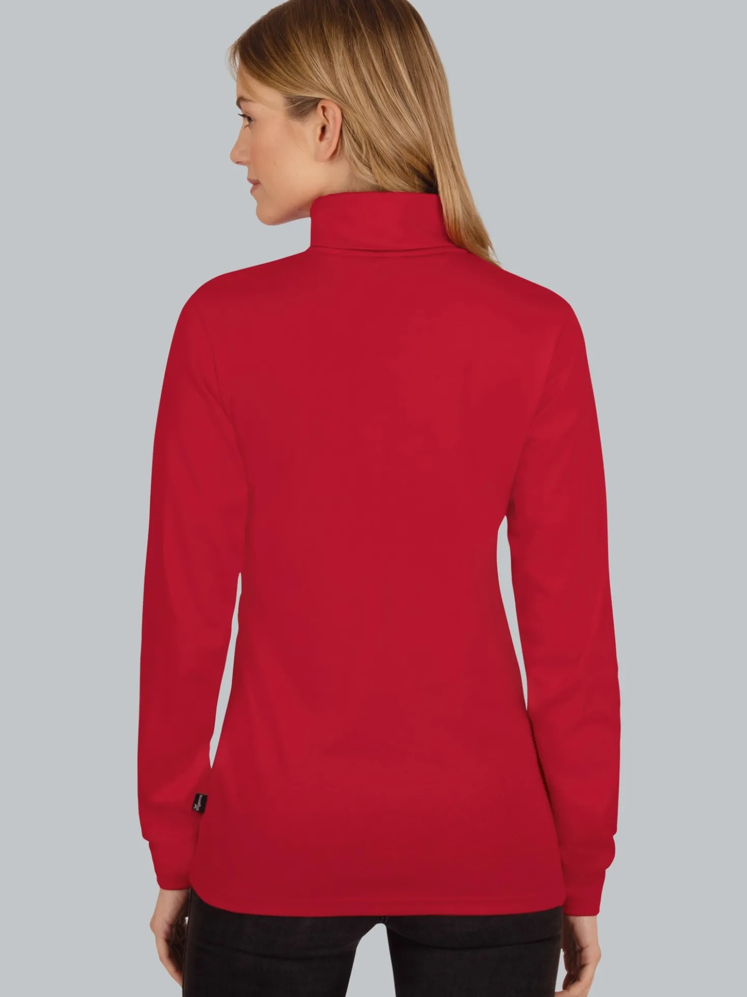 Langarm Ski/Sportrollkragenpullover Kirsch