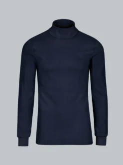 Langarm Ski/Sportrollkragenpullover Navy