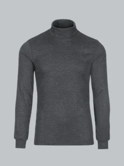 Langarm Ski/Sportrollkragenpullover Anthrazit-melange