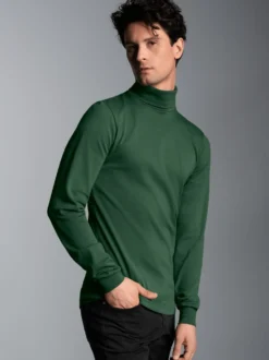 Langarm Ski- und Sport-Rollkragenpullover Efeu