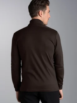 Langarm Ski- und Sport-Rollkragenpullover Mocca