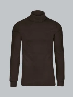 Langarm Ski- und Sport-Rollkragenpullover Mocca