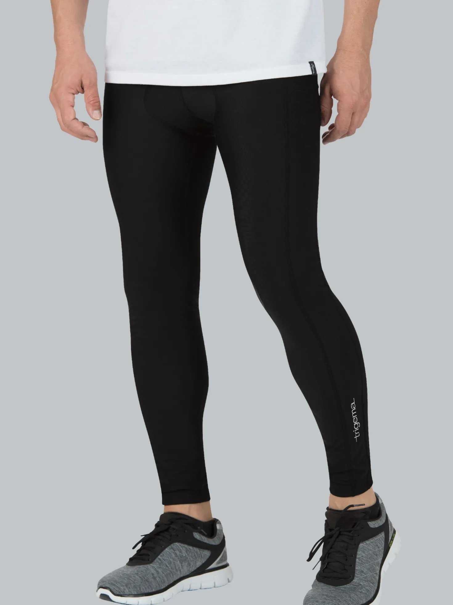Lange Radler-Hose angeraut Schwarz