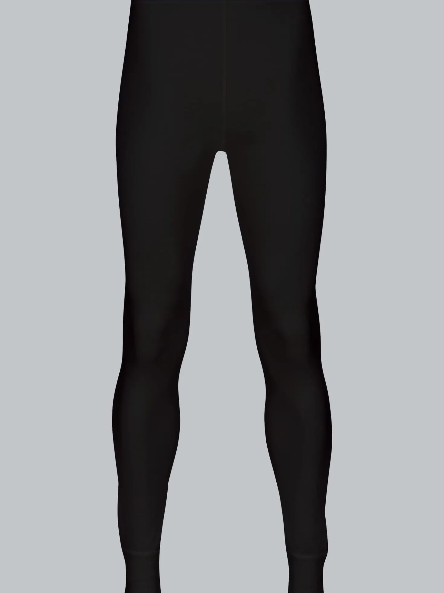 Lange Ski/Sport Funktionshose aus Merinowolle Schwarz