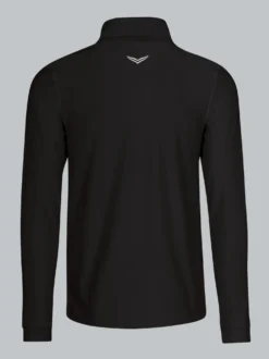 Langärmeliges Sportshirt mit Reißverschluss Schwarz